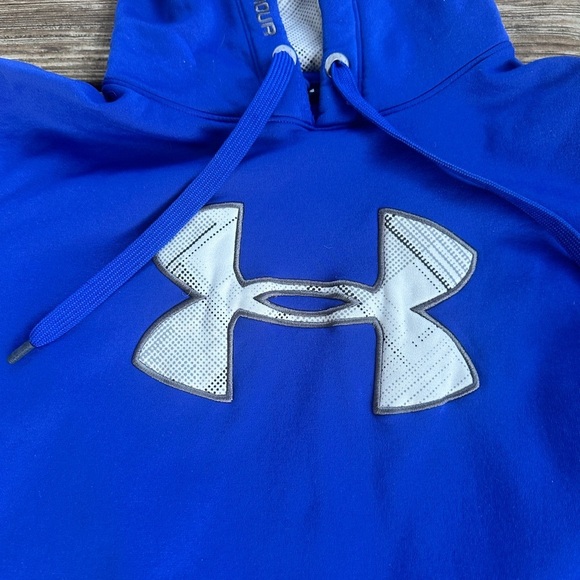 Under Armour Blue Hoodie with Gray Logo - Picture 2 of 8